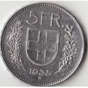 1935 B - 5 Franchi Argento Svizzera Guglielmo Tell MB